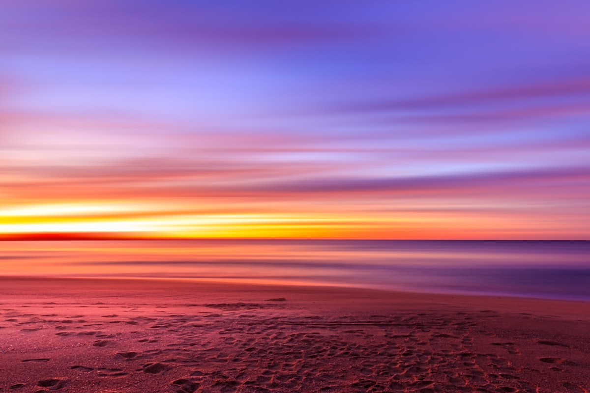 Golden sunset over an Australian beach
